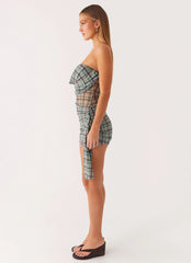 Seren Mini Dress - Cedar Check