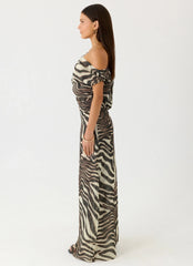 Mernas Maxi Dress - Zebra
