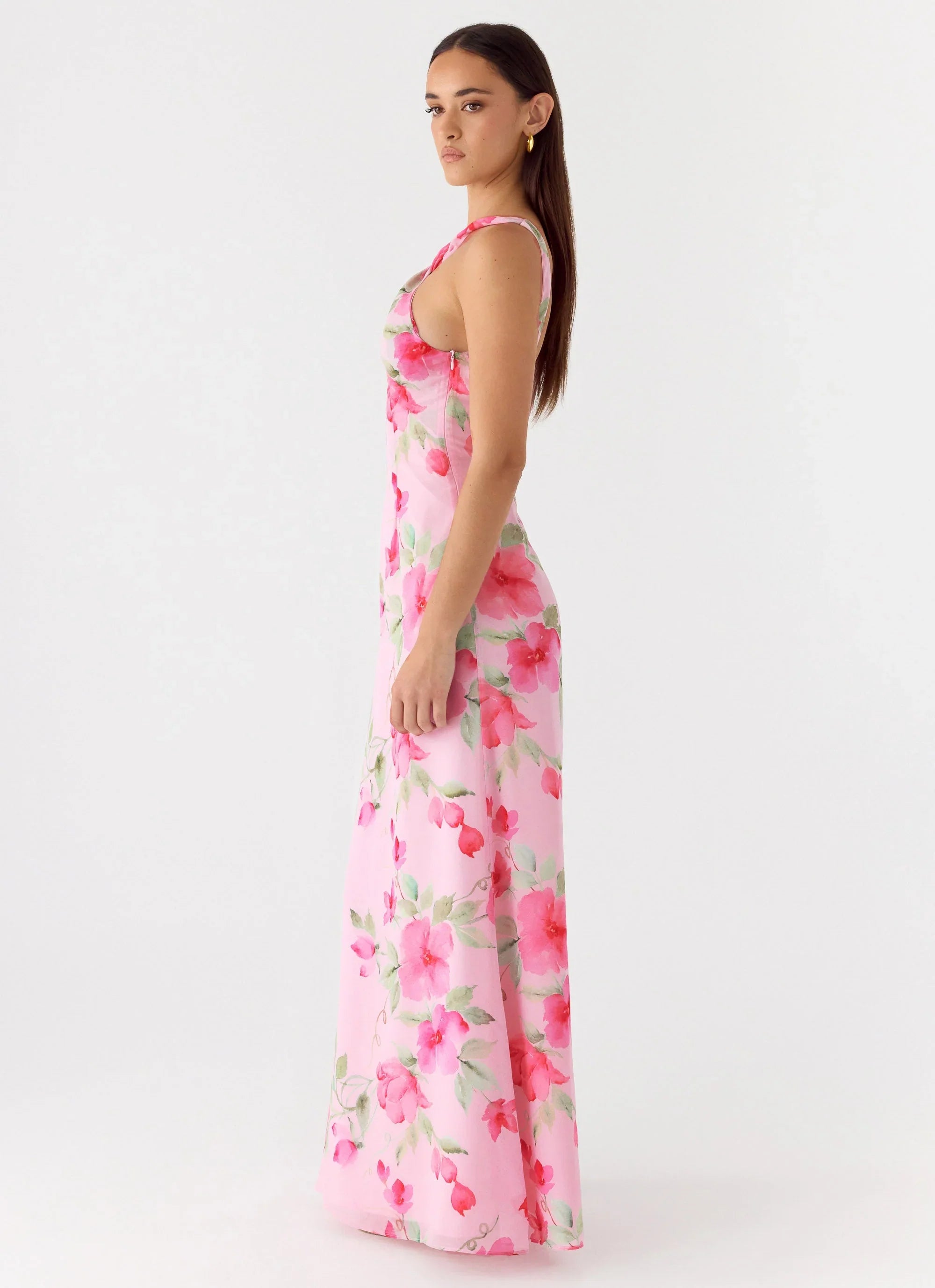 Serafim Chiffon Maxi Dress - Petal Soleil