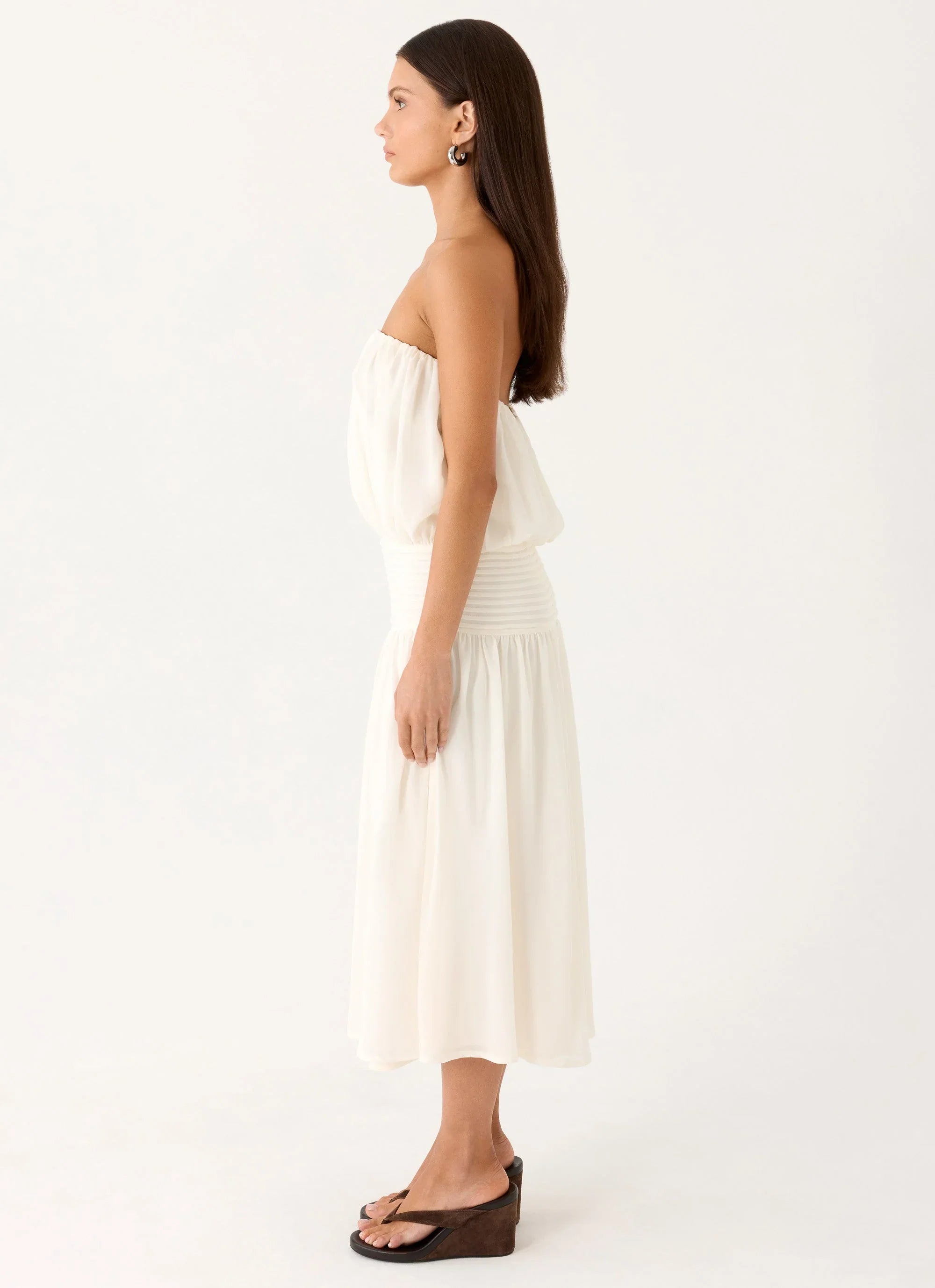 Calanthe Midi Dress - Ivory