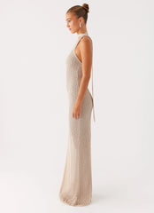 Carryn Knit Maxi Dress - Beige