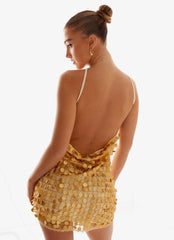 Xander Sequin Mini Dress - Gold