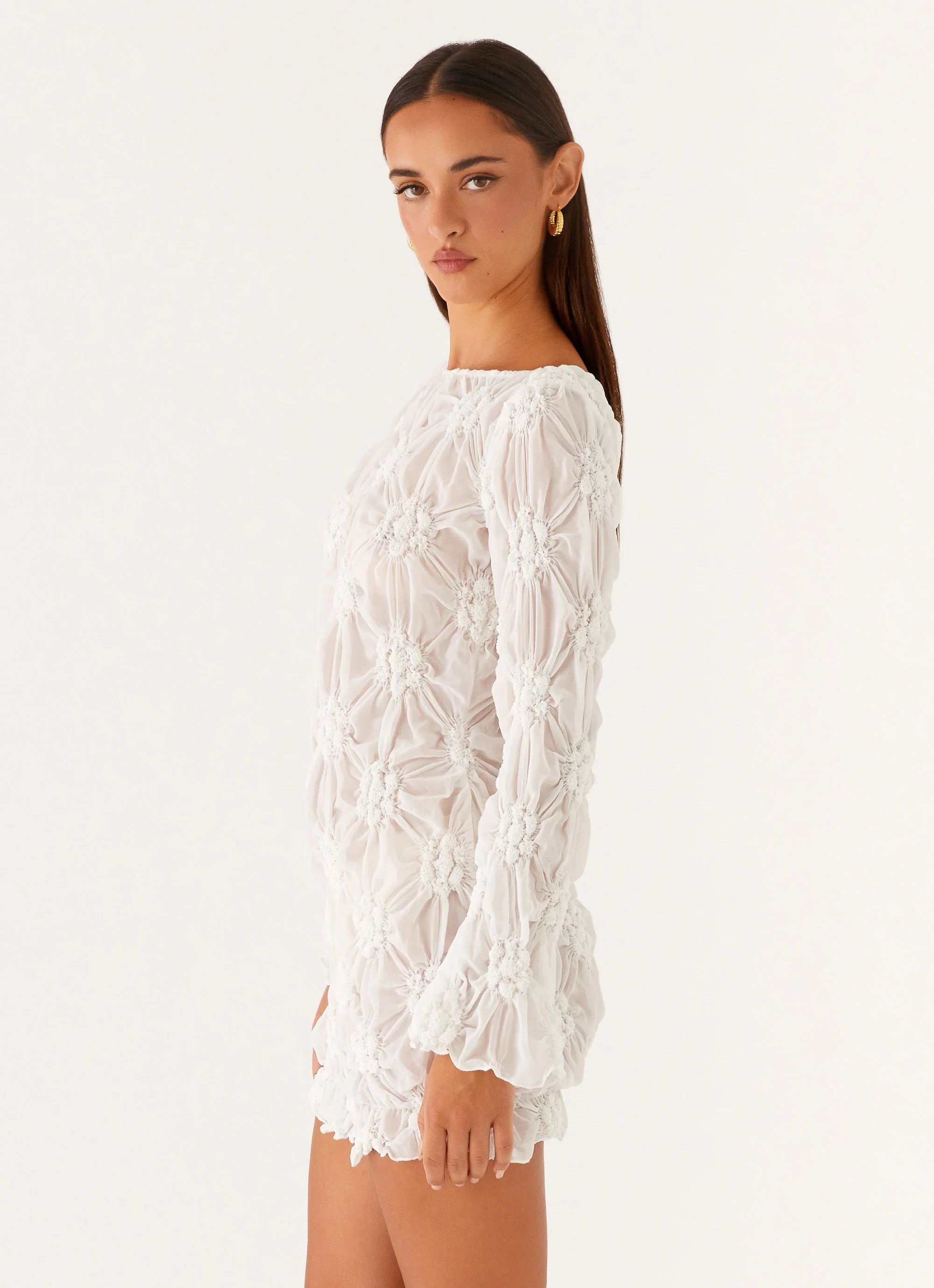 Mia Long Sleeve Dress - Ivory