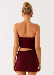 Last Heartbreak Mini Dress - Burgundy