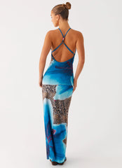 Sandy Siren Maxi Dress - Cheetah Floral