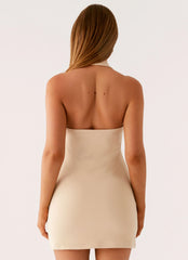 Chichi Mini Dress - Light Beige