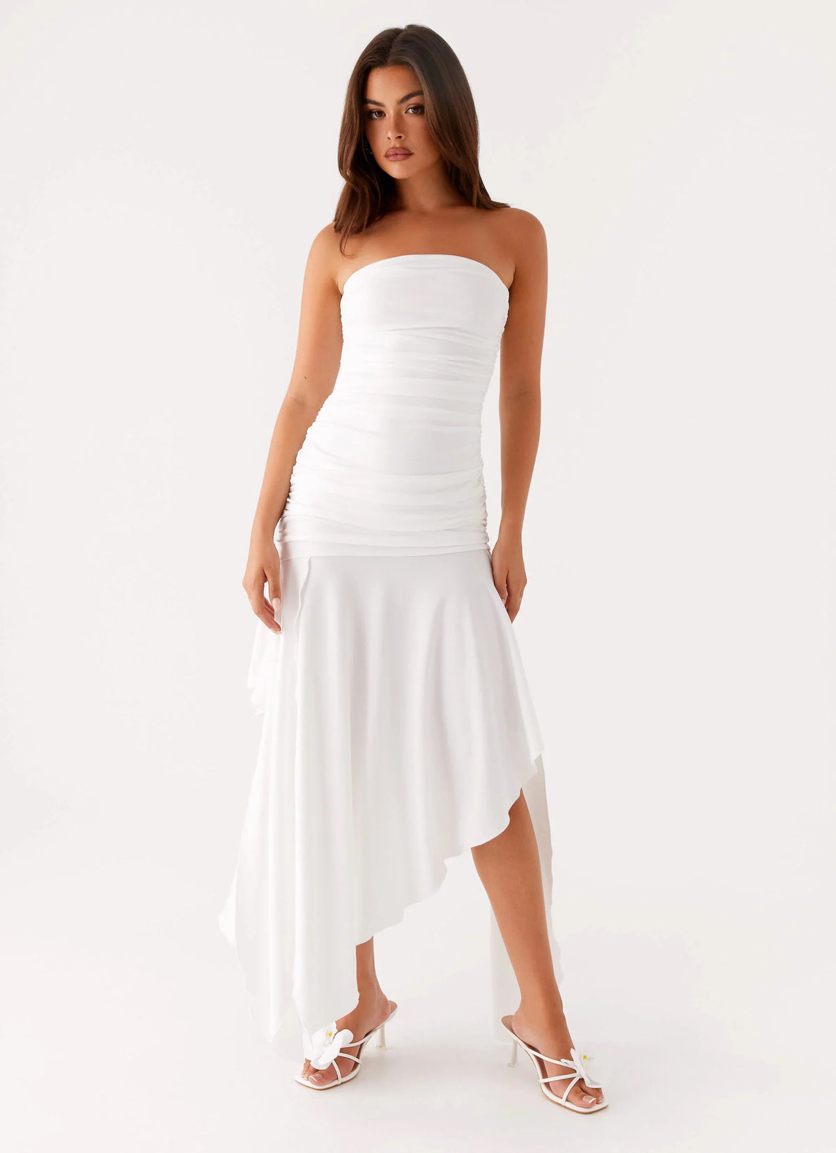 Ora Strapless Maxi Dress - White